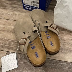 NIB birkenstock boston soft footbed suede clogs shoes size 39
